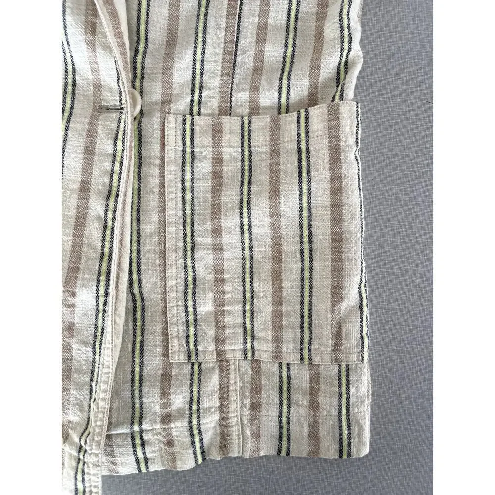 Maeve Anthropologie Sz XS Danielle Blazer Cotton Oversized Casual Boho Classic - Picture 6 of 13